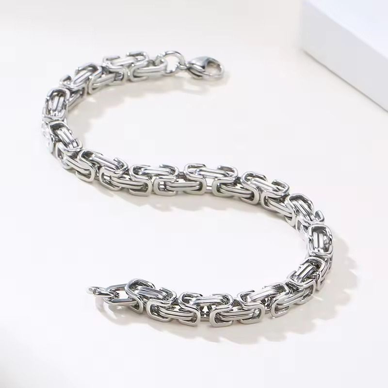 IGA COLLECTION Stainless Steel Platinum Bracelet Silver - Image 6