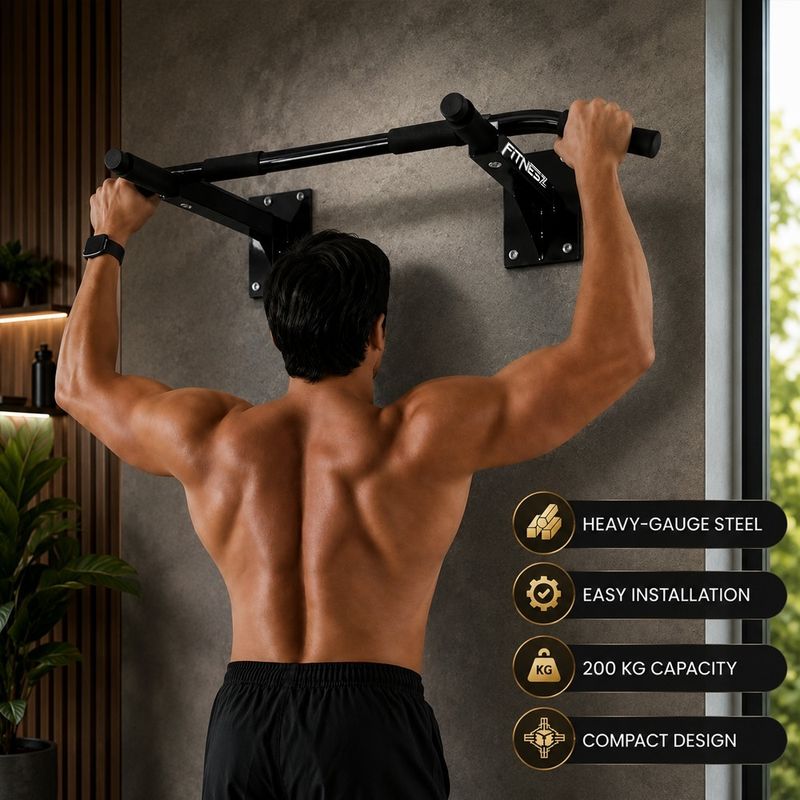 FITNESZ Wall Mounted Pull-up Bar - Image 5