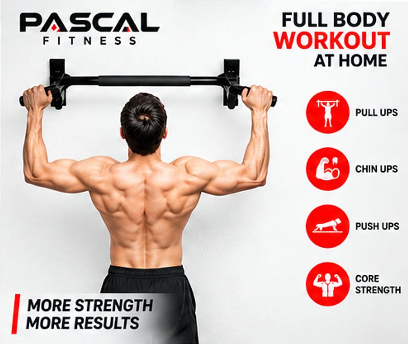 Pascal Pull Up Bar Wall Mounted Gym Equipment - Image 6