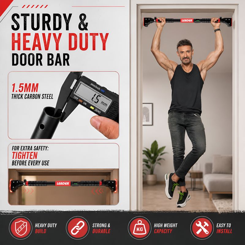 LEADER Doorway Pull Up Bar for Kids & Adults - Image 6