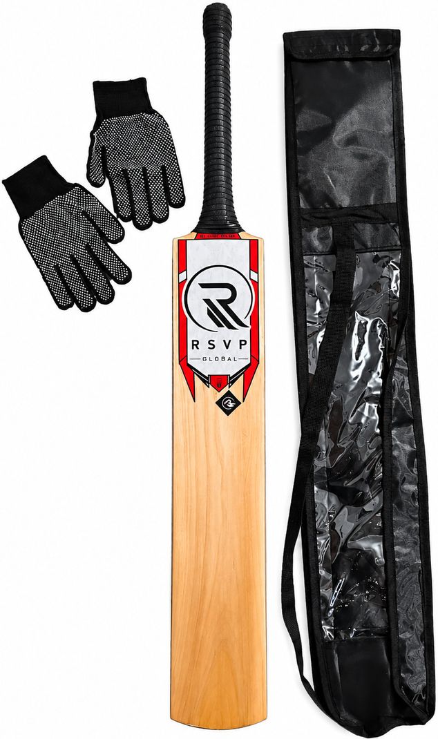 Rsvp Kashmir Willow Hard Tennis Bat Triple Blade Lightweight - Image 2
