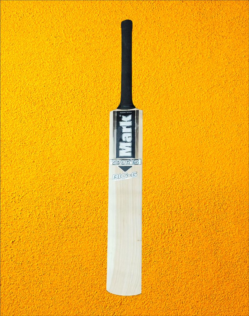 MARK BIG6 Kashmiri Wooden Grade 1 Double Blade Leather Bat - Image 5