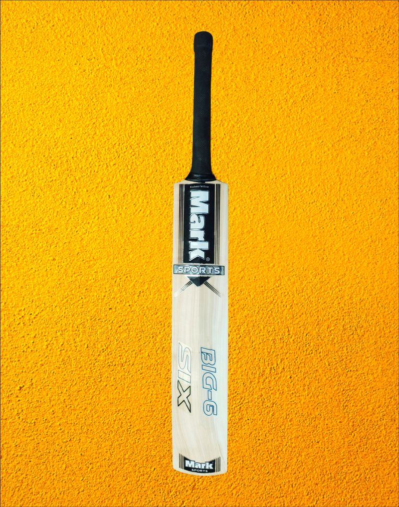 MARK BIG6 Kashmiri Wooden Grade 1 Double Blade Leather Bat - Image 6