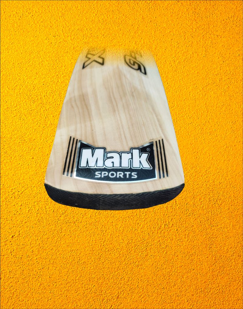 MARK BIG6 Kashmiri Wooden Grade 1 Double Blade Leather Bat - Image 4