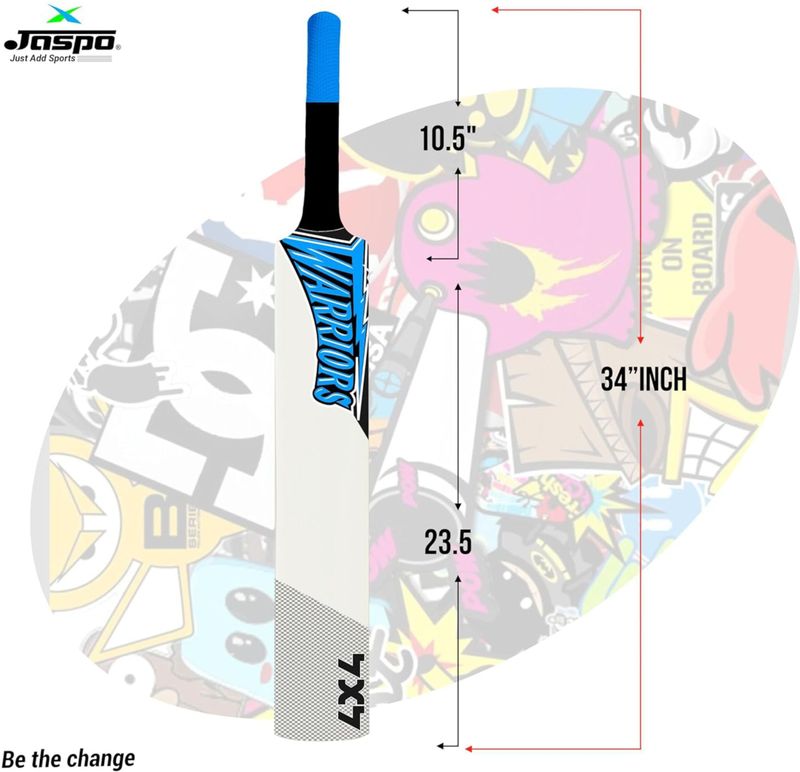 Jaspo Warrior Plastic Tennis Bat 34x4.5 Inch - Image 3