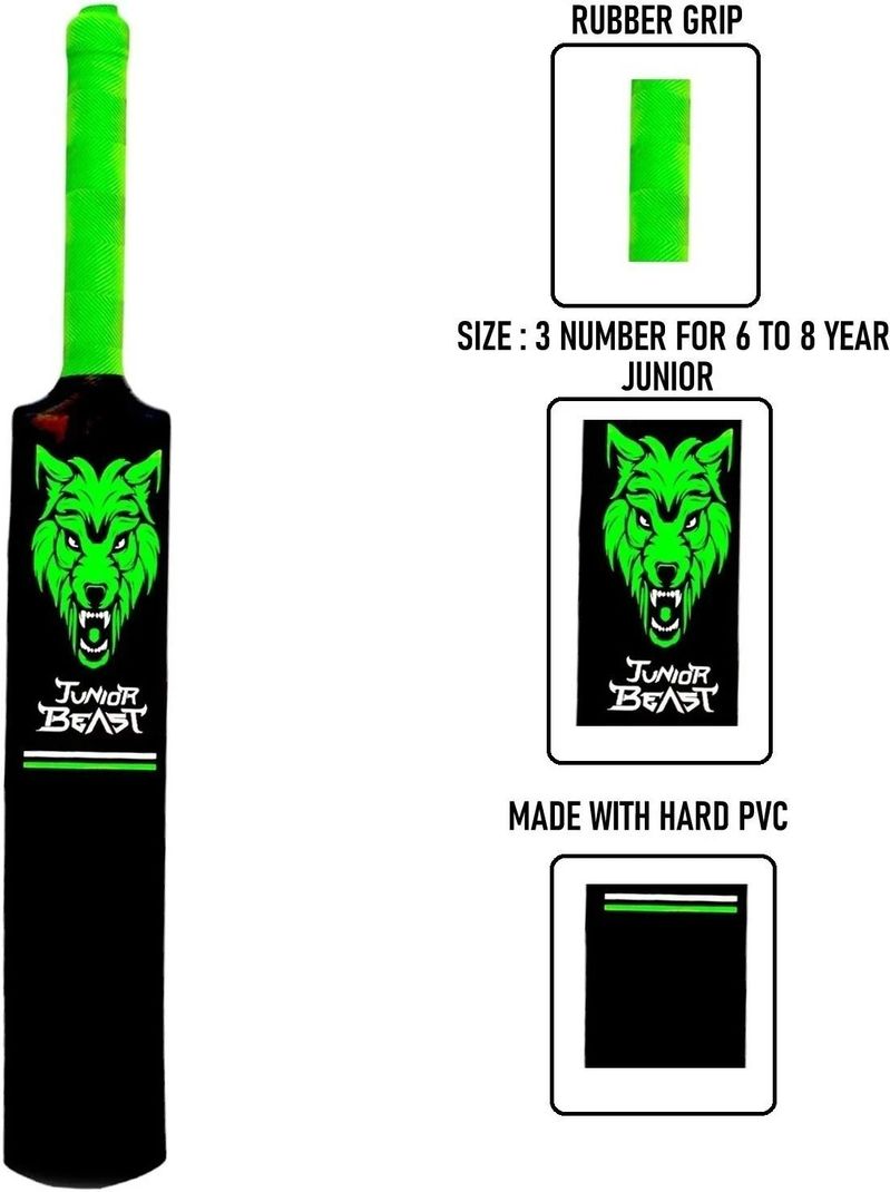LYCAN Junior Size 3 PVC Cricket Bat for 8 Yrs - Image 5