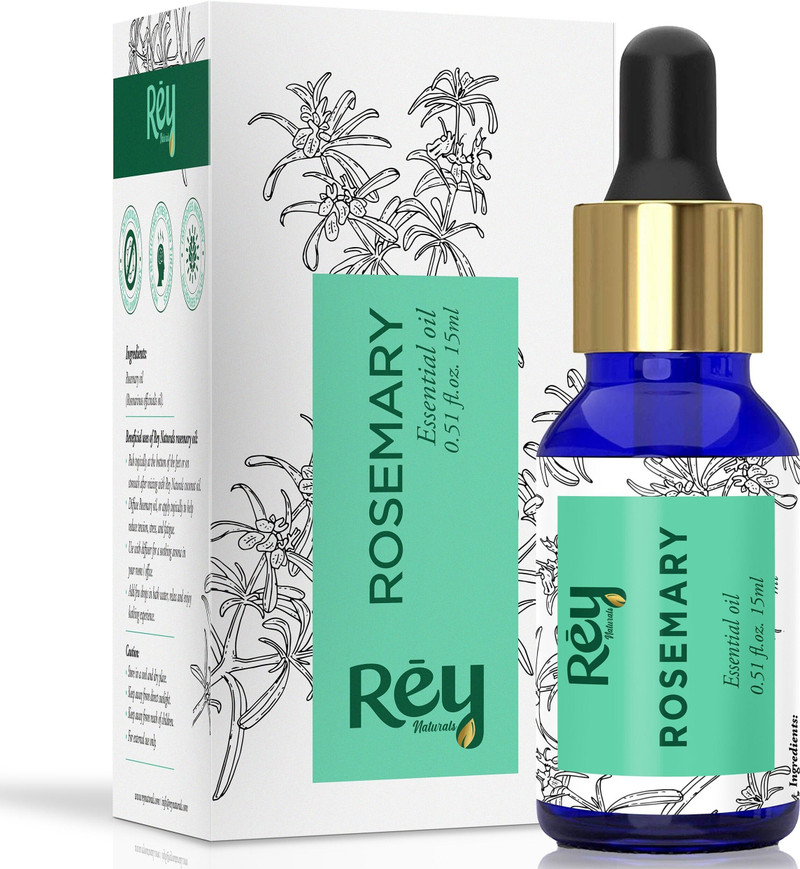 Rey Naturals Rosemary Oil For Skin, Muscle & Hair Conditioner - Rosemary Essential Oil - 15 ml 15 ml