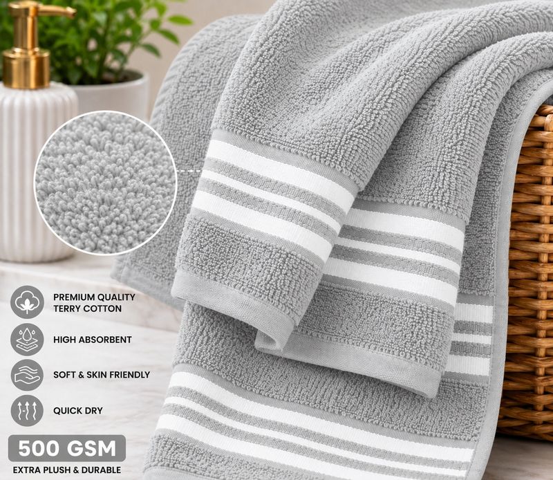 kiyro 500 GSM Cotton Towel - Image 5