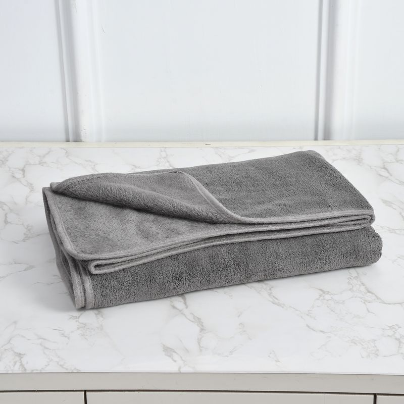 Cotton Bolls Textiles Microfiber 340 GSM Bath Towel, Pack of 2 - Image 3