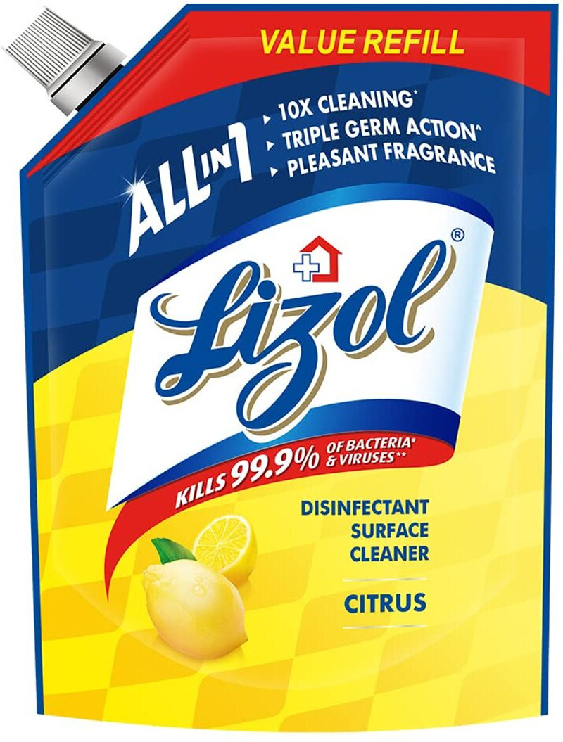 lizol disinfectant surface cleaner refill pack citrus