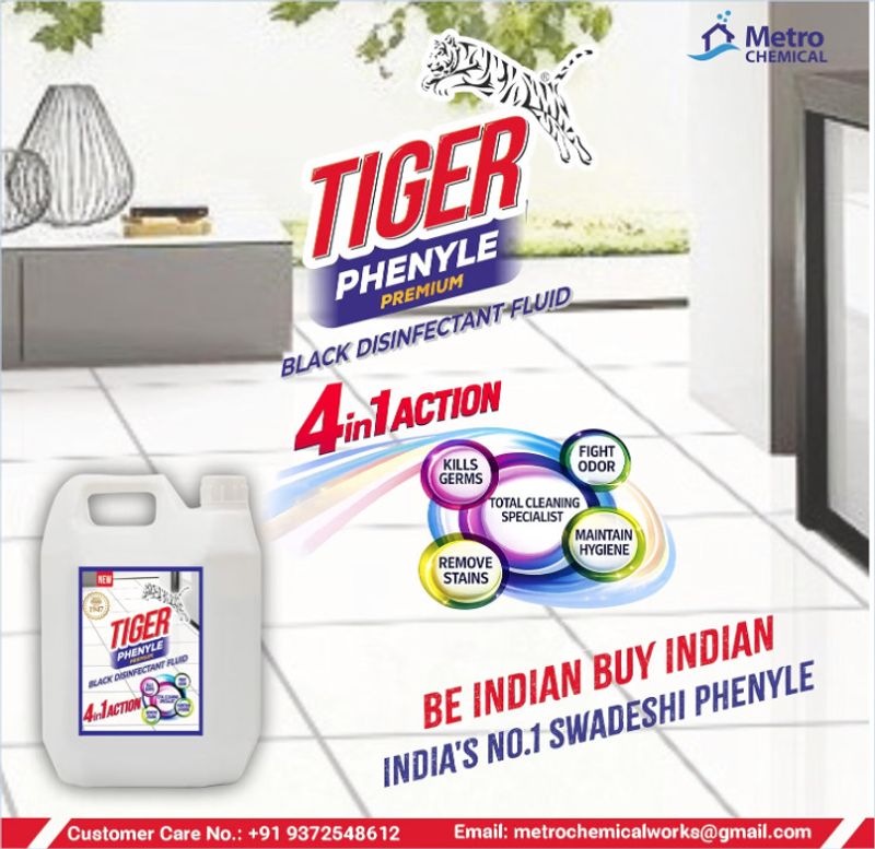 TIGER BRAND Phenyle Premium Black Disinfectant Fluid Phenyle (1 L...more - Image 3