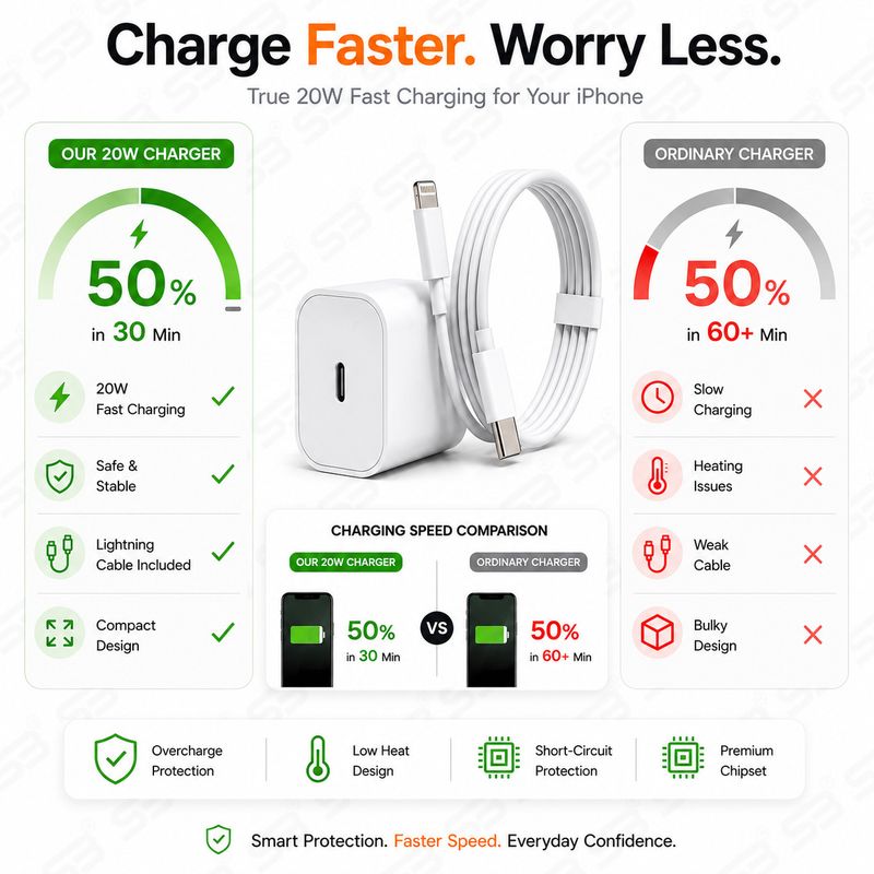 SB 20W Quick Charge 3.0 Wall Charger - Image 6
