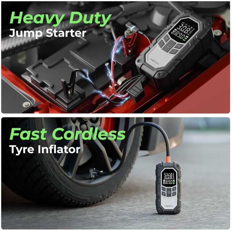 xech 4-in-1 Car Jump Starter with Tyre Inflator - Image 3