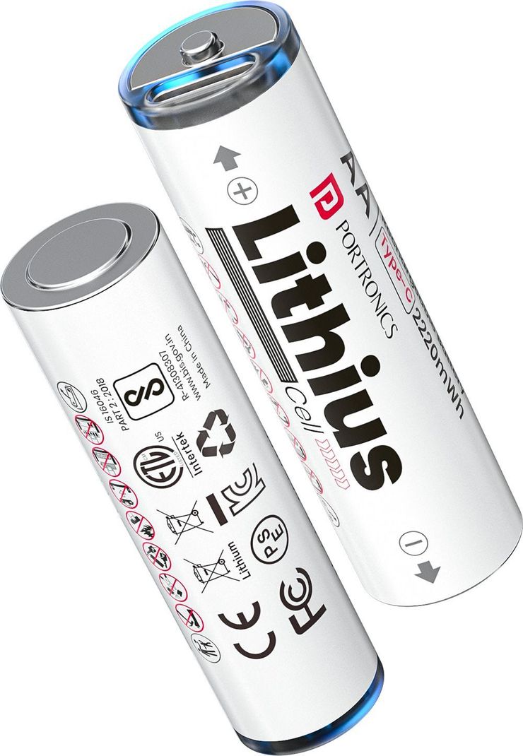 Portronics AA Lithius Type C Rechargeable Batteries, Pack of 2 - Image 2