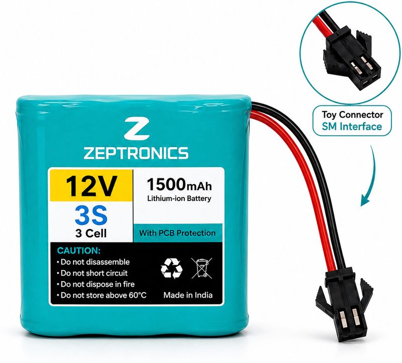 zeptronics 12v1500toy connector Battery - Image 4