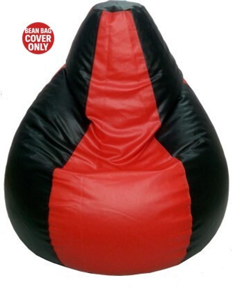 Kainaat Fashion XXXL Tear Drop Bean Bag Cover (Orange, Black) - Image 2