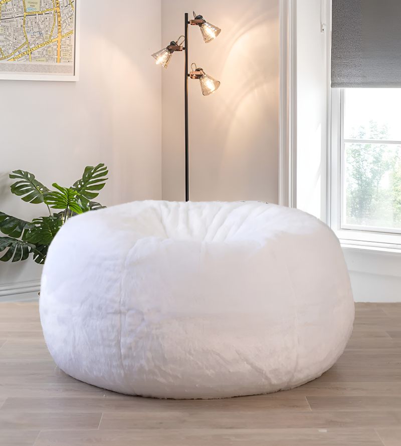 Bhailu Art XXXL Chair Bean Bag Cover White - Image 3