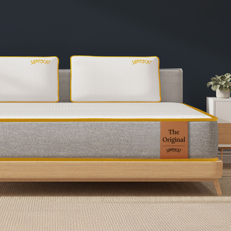 sleepycat original ortho mattress airgen memory foam medium firm feel comfort 5 inch queen high density hd