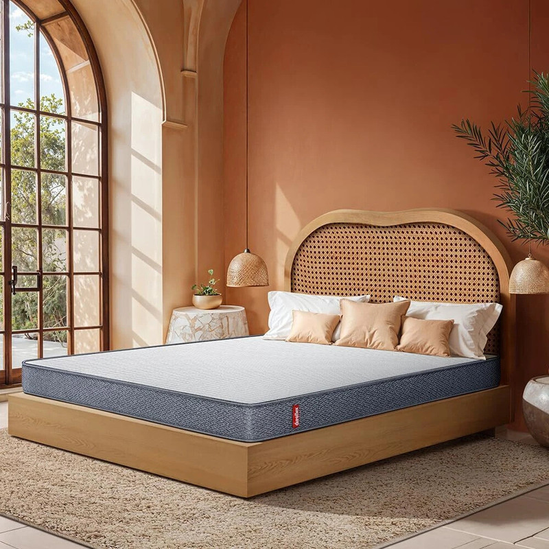 Duroflex LiveIn 2 in 1 Reversible 5 inch King High Resilience (HR) Foam Mattress L x W: 72 inch x 72 inch