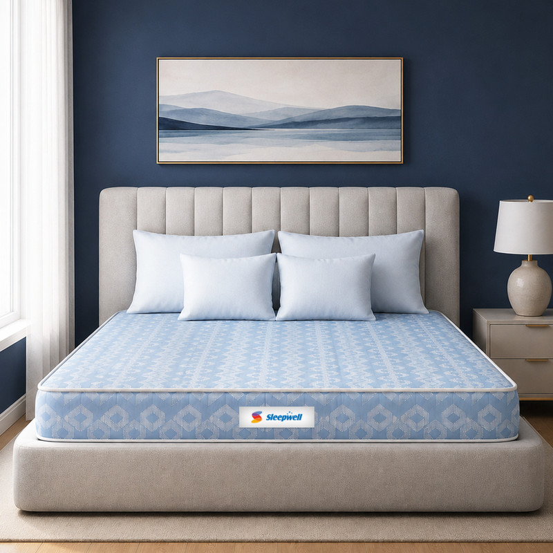Sleepwell Orthopedic, Impression Memory Foam, Firm Resitec Support Layer, Anti-Microbial 5 inch King Memory Foam Mattress L x W: 72 inch x 72 inch
