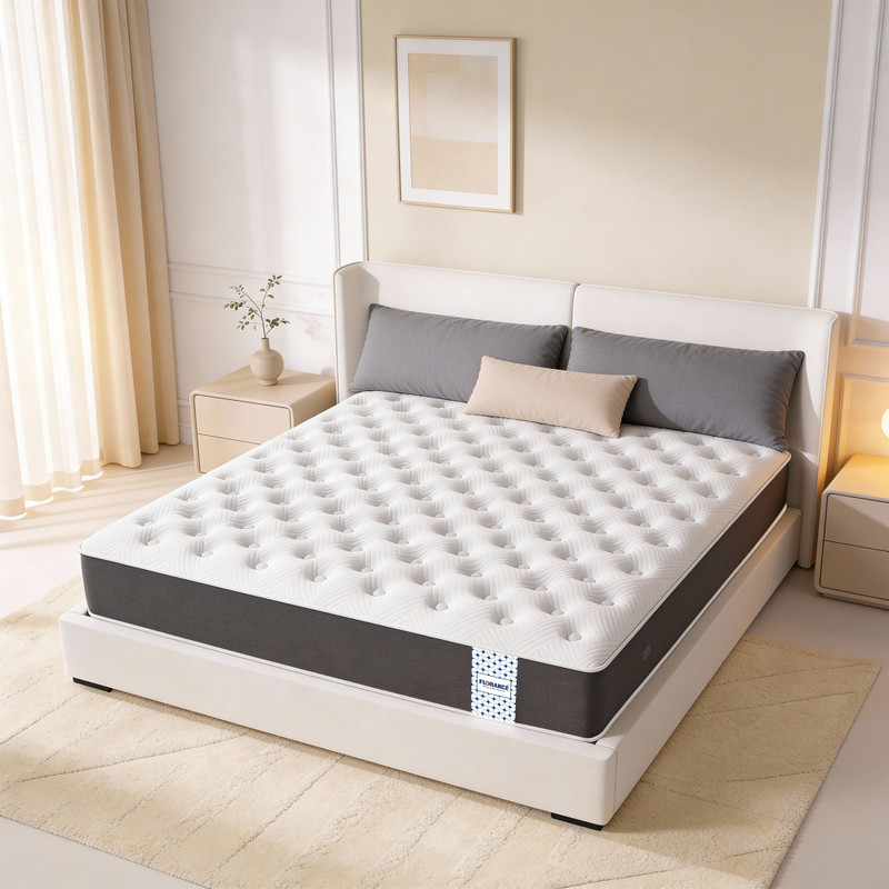 Florance Premium hard & soft dual comfort flip 4 inch King High Resilience (HR) Foam Mattress L x W: 72 inch x 72 inch