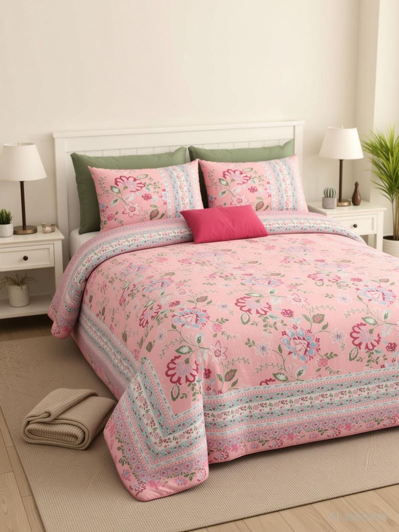 Linen & Loom Cotton Super King 240 TC Bedsheet - Image 4