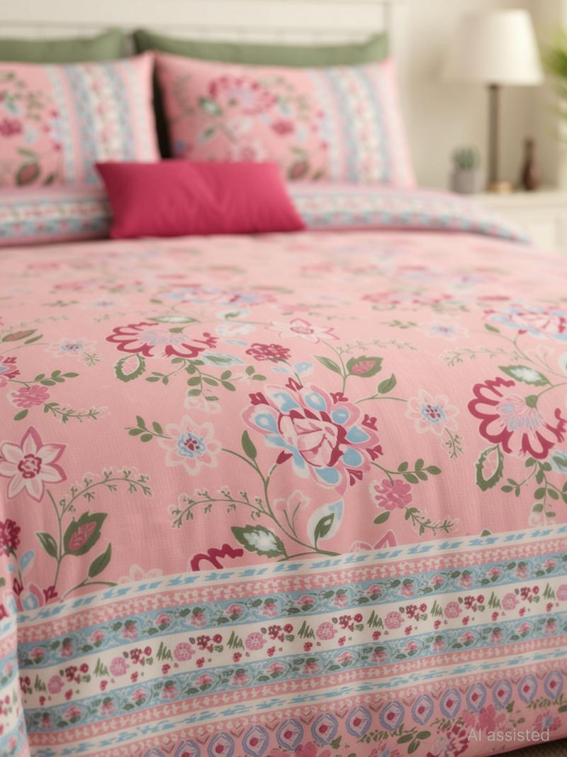Linen & Loom Cotton Super King 240 TC Bedsheet - Image 5
