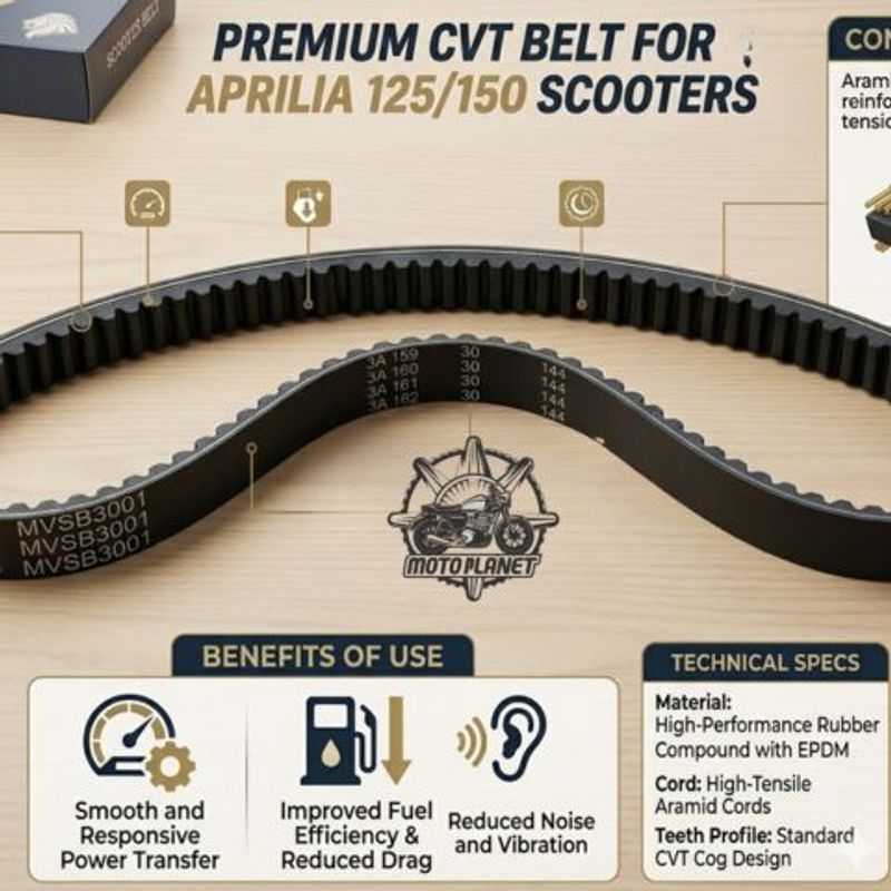 MOTO PLANET MPD-CVT Scooter Belt B3001 for Aprilia 125/150 - Image 4