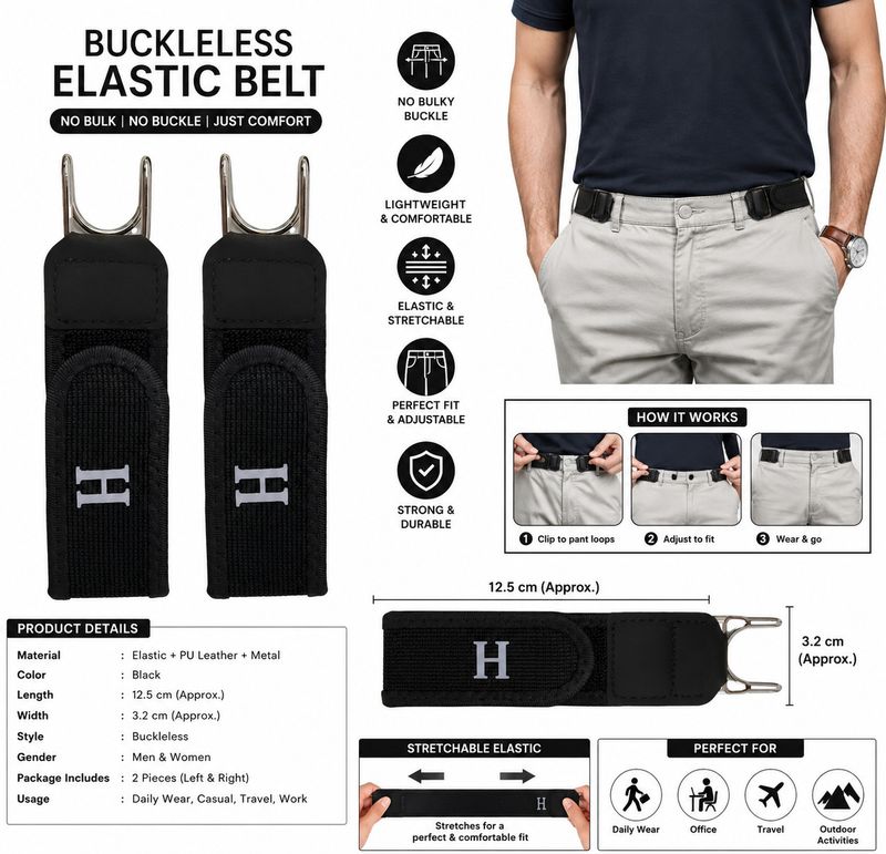 Jay Bhagwati Black Nylon Belt - Image 4