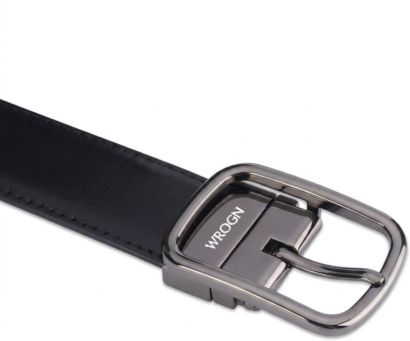WROGN Men Black Reversible Belt - Image 4