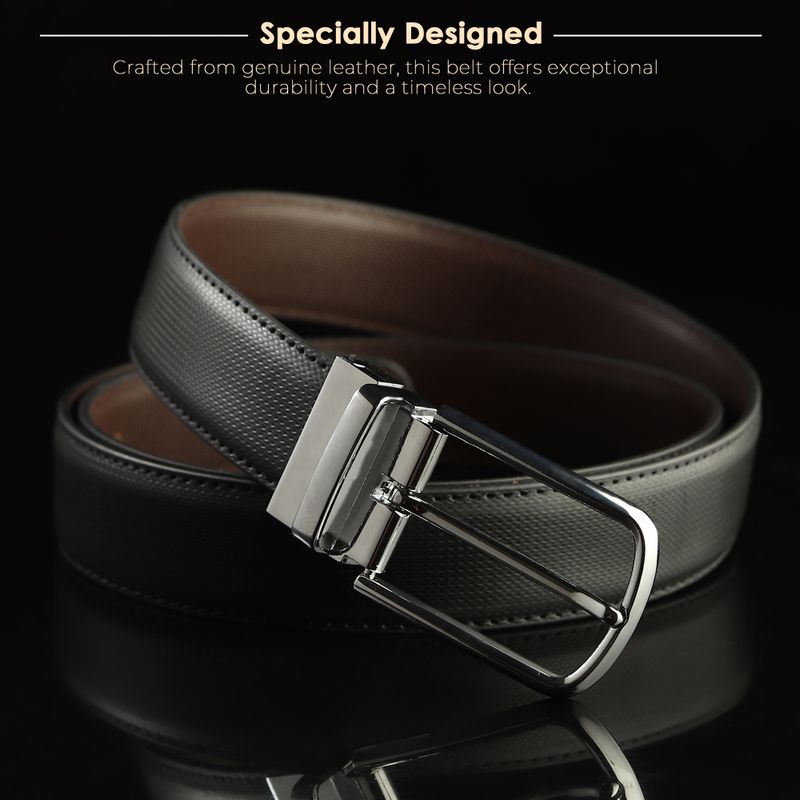 WROGN Men Black Artificial Leather Belt - Image 3