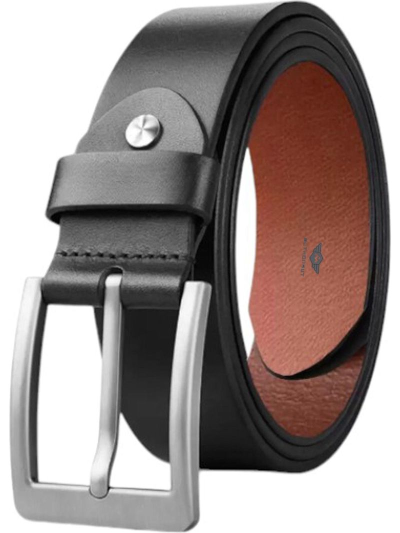 METRONAUT Men Casual, Formal Black Texas Leatherite Belt
