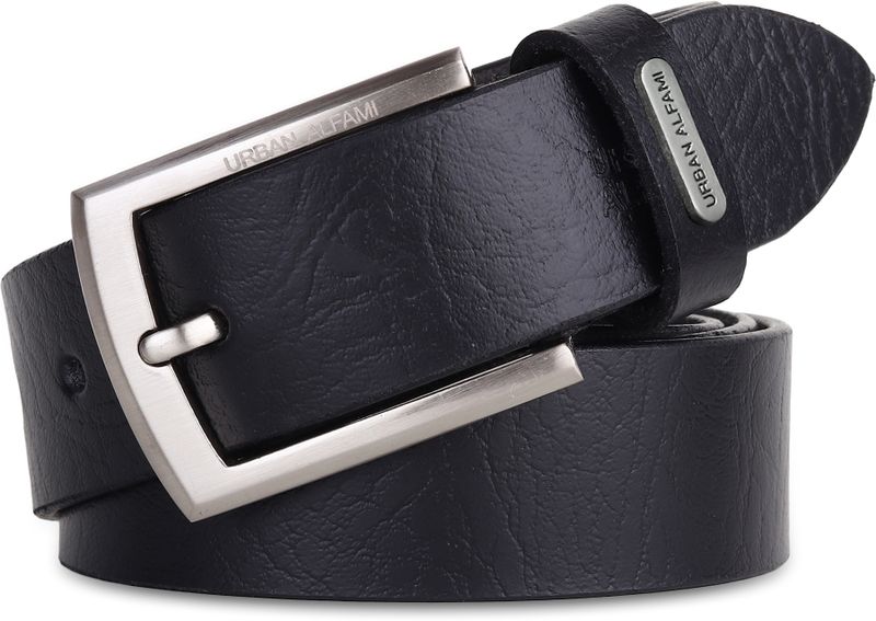 URBAN ALFAMI Men Black Genuine Leather Belt - Image 2