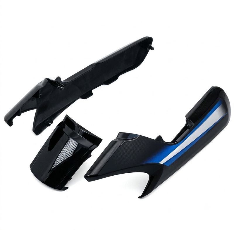 KTC Premium HF Deluxe 3D 2016 Black Blue Tail Panel Bike Crash Guard - Image 5