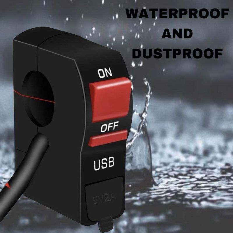 Huims Bike Headlight On-Off Switch and USB Charger - Image 6