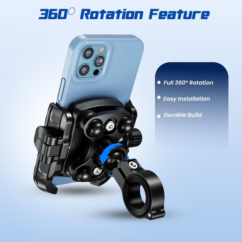 Moto Genius Anti-Vibration 360° Rotating Bike Phone Holder - Image 4