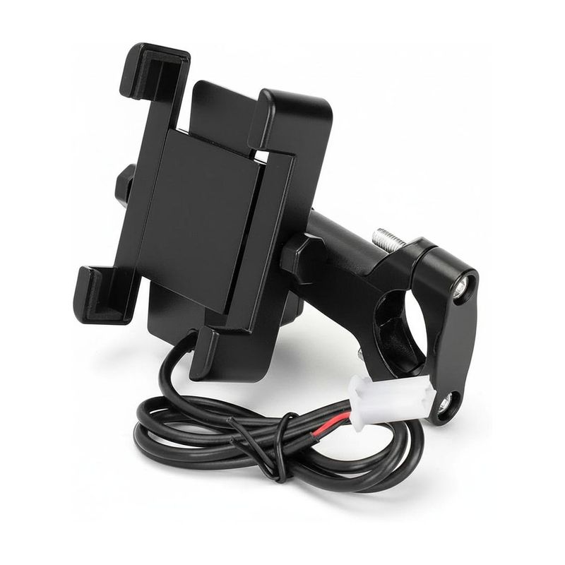 PriAn Auto Universal Bike Phone Holder with USB Charger, 360° - Image 2