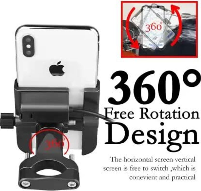Swaminex USB Bike Mobile Holder with Charging - Image 3