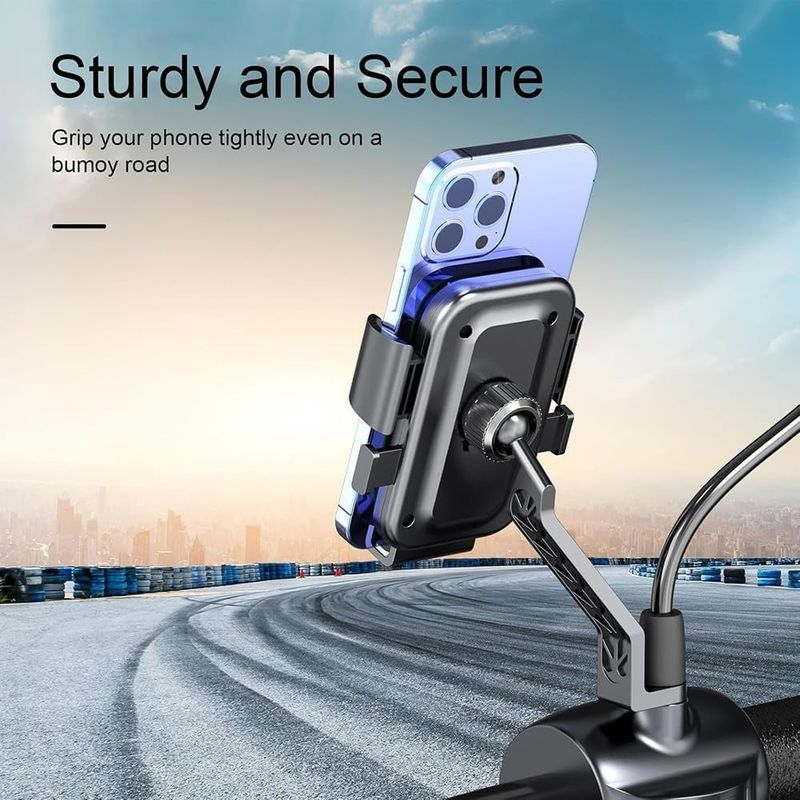 RelElseTech Bike Mobile Stand 360° Rotation Handlebar Phone Holder - Image 7