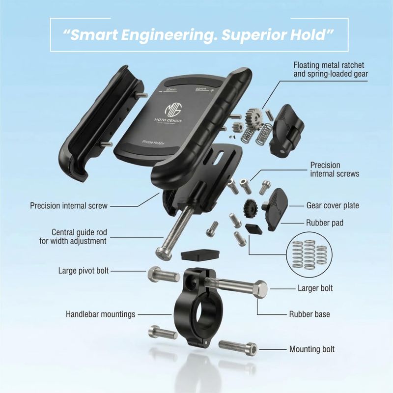 Moto Genius Anti-Vibration 360° Rotating Bike Phone Holder - Image 3