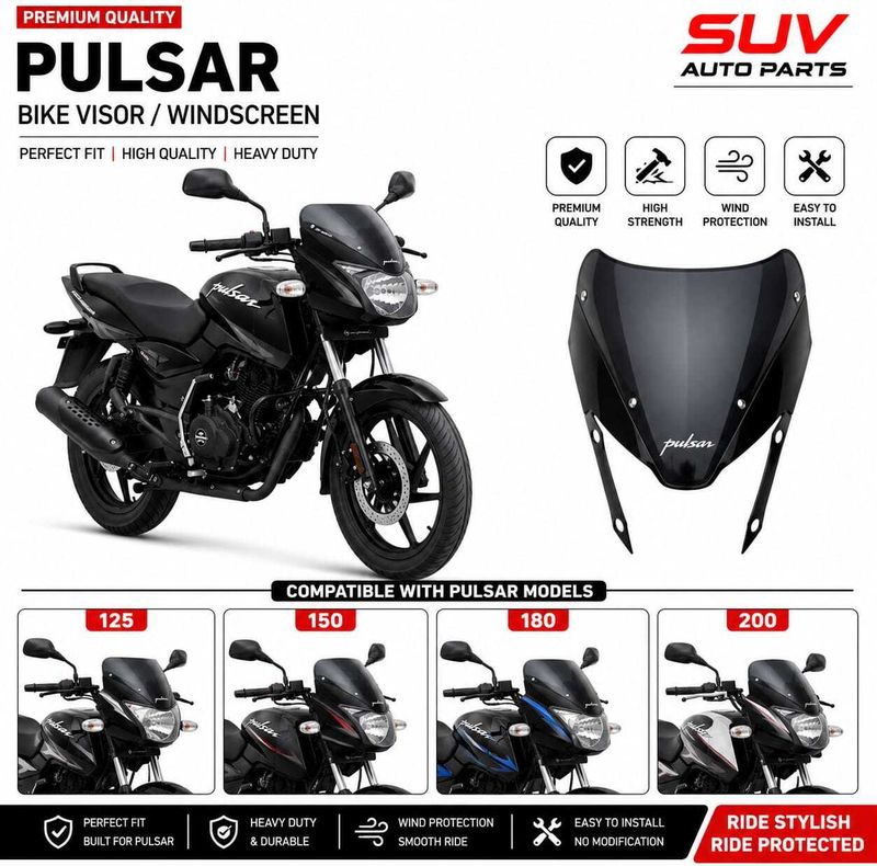 SUV Pulsar Bike Windshield - Image 3