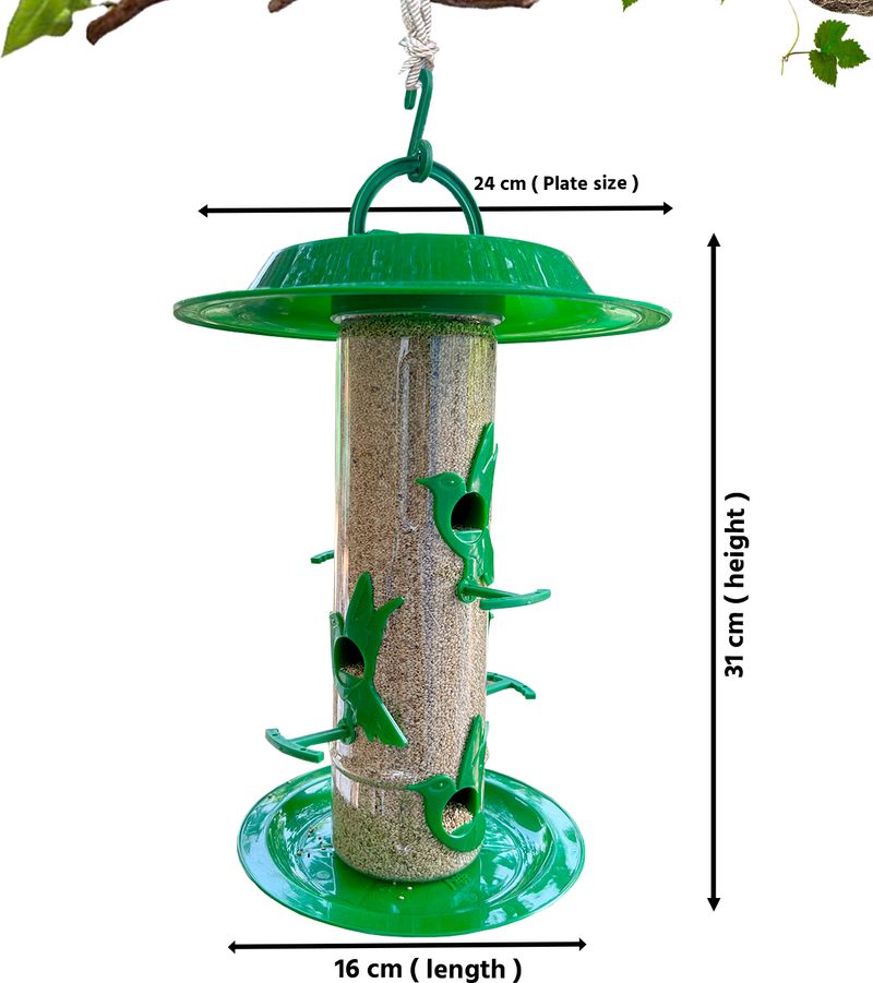 AMIJIVDAYA Large Window Bird Feeder with Hut - Image 3