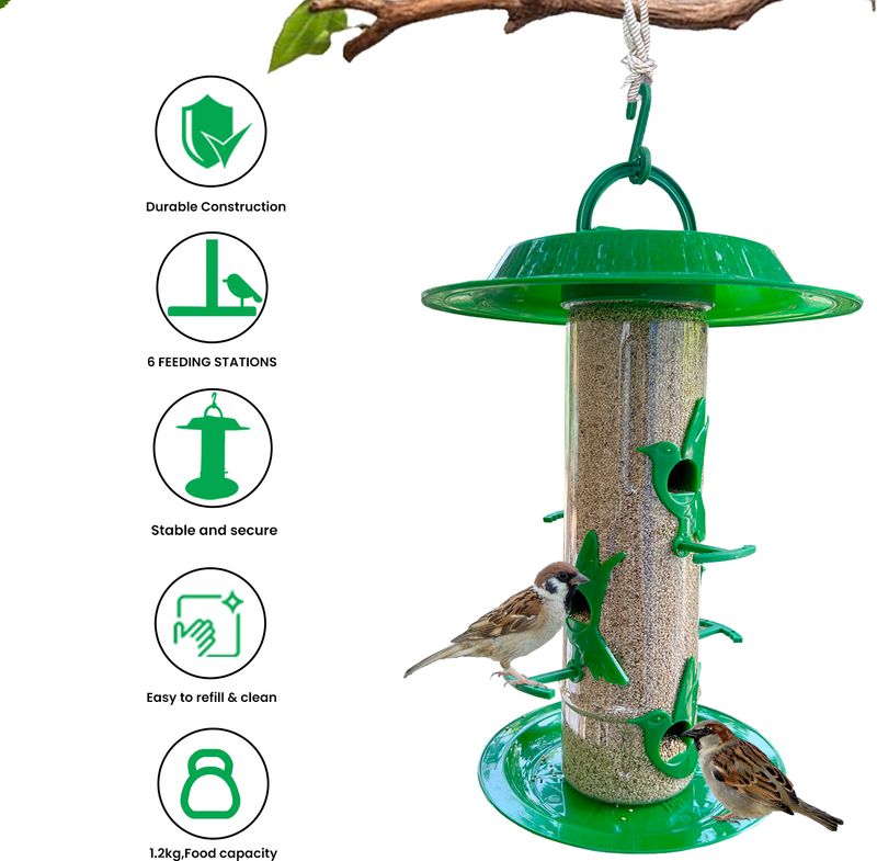 AMIJIVDAYA Large Window Bird Feeder with Hut - Image 4