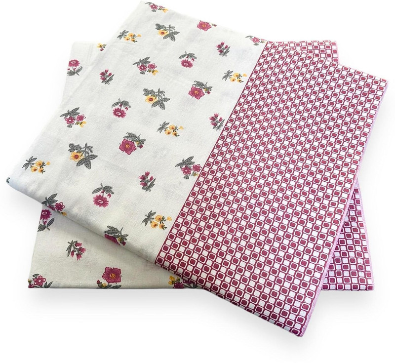 PWI Printed Single Top Sheet for  AC Room (Cotton, Maroon)
