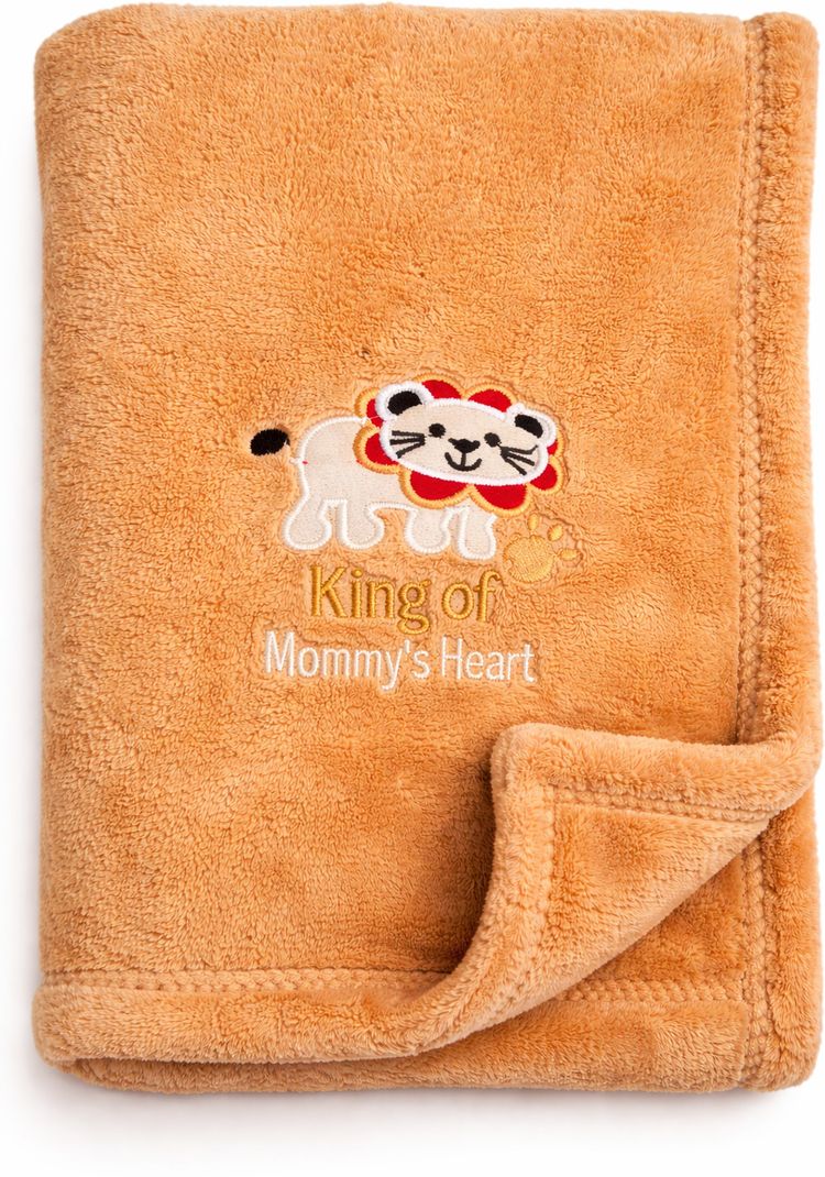 BRANDONN Embroidered Microfiber Baby Blanket for AC Room, Beige - Image 6