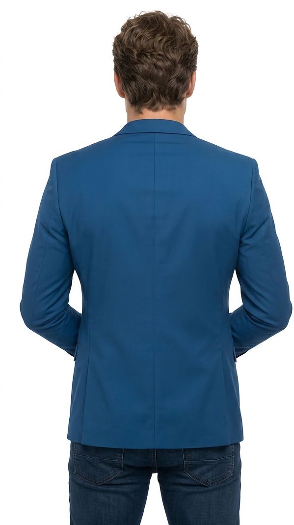 HUMJOLI MENS WEAR Men Solid Single Breasted Blazer - Image 3