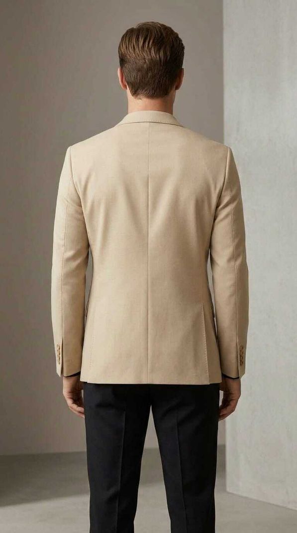 ASTHETIC Men's Solid Single Breasted Blazer - Image 5