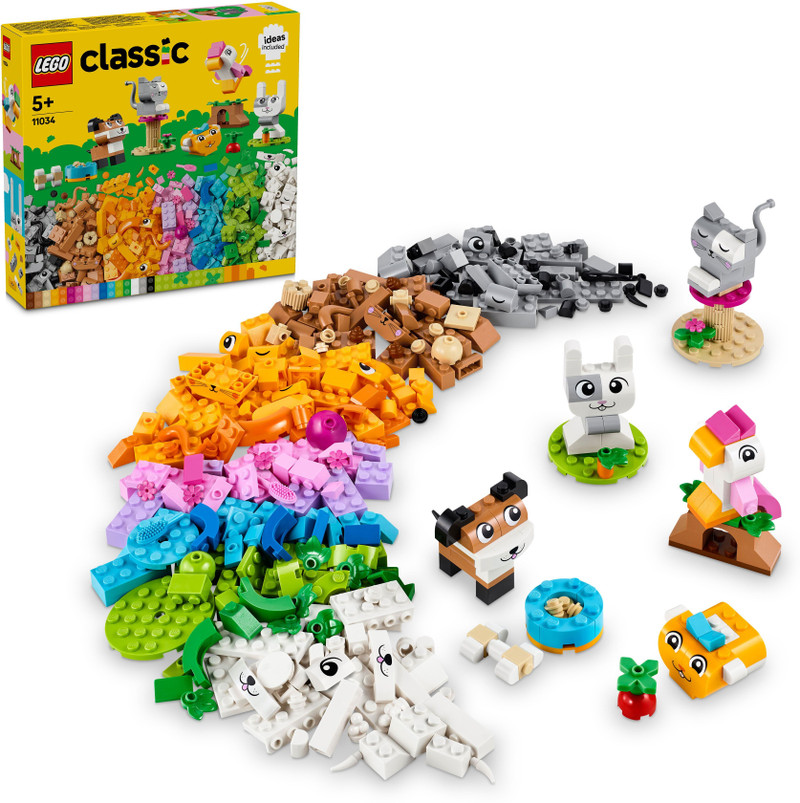 LEGO Classic Creative Pets Buildable Animal Toy 11034 (450 Pieces) Multicolor