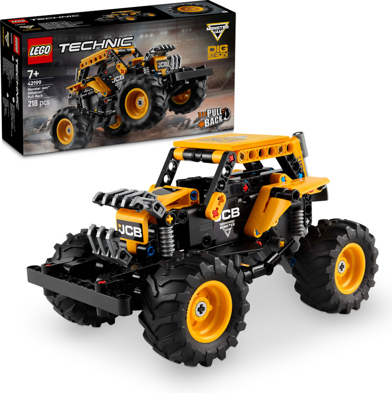 LEGO Technic Monster Jam DIGatron Pull-Back Truck Toy 42199 (218 Blocks) Multicolor