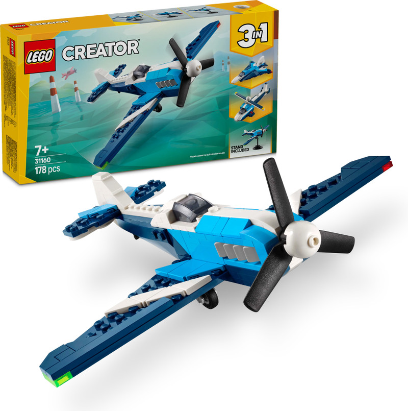 lego creator 3in1 aircraft race plane toy vehicle playset 31160 178 blocks